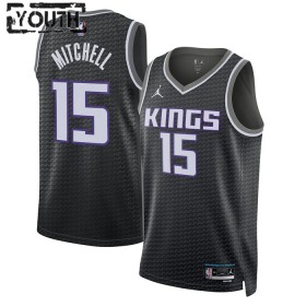 NBA Sacramento Kings Trikot Davion Mitchell 15 Jordan 2022-23 Statement Edition Schwarz Swingman - Kinder